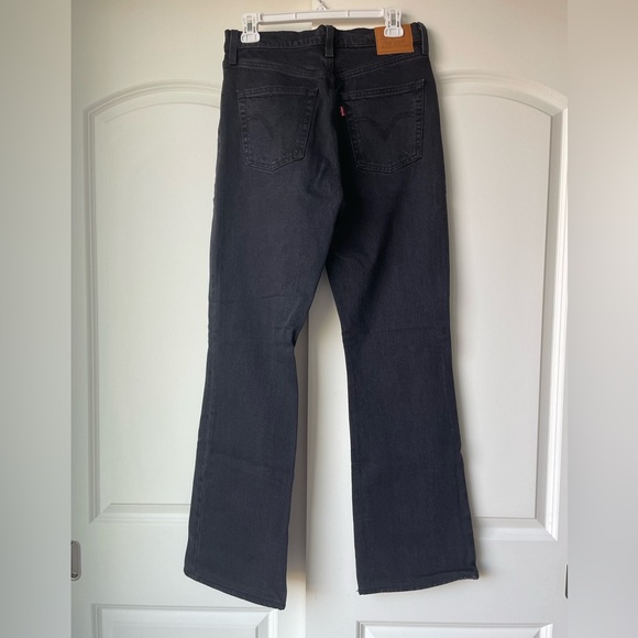 Levi's Women's Ribcage Bootcut Jeans in Black Size 28 - Picture 5 of 8